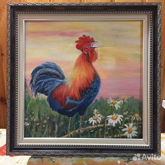 Картина «Аисты на озере»