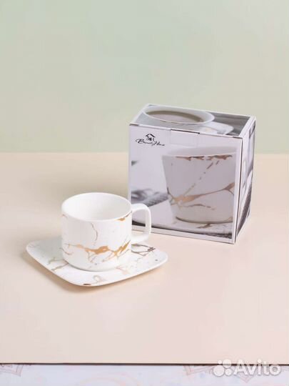 Чашка с блюдцем фарфор чайная пара