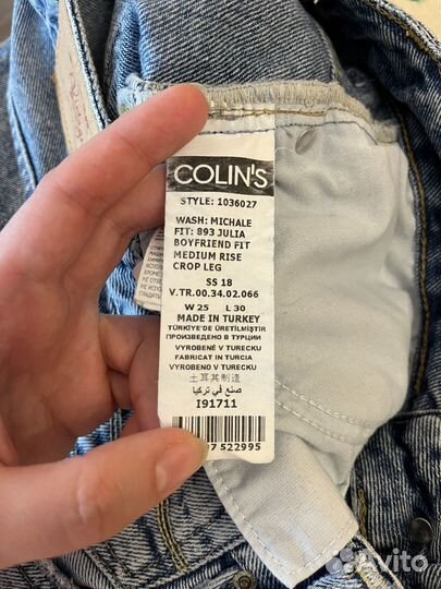 Джинсы colins w25 L30 женские