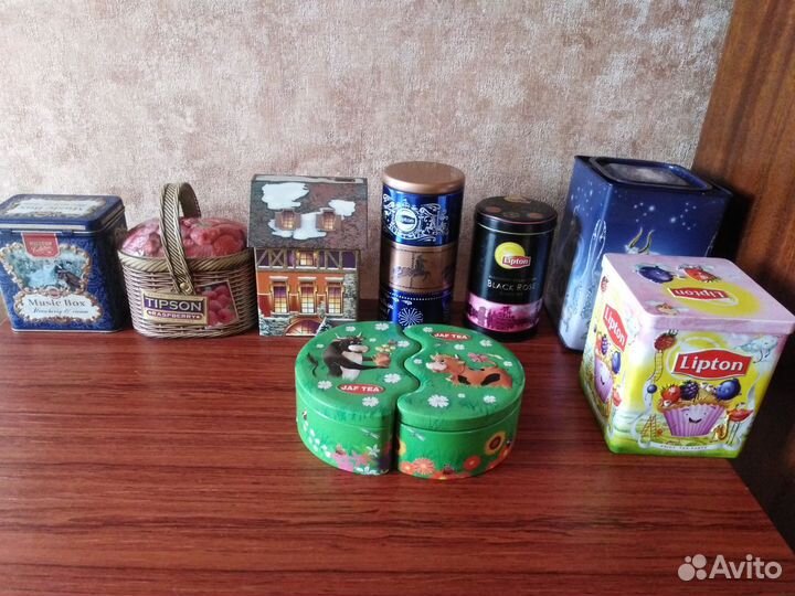 Жестяные баночки под чай