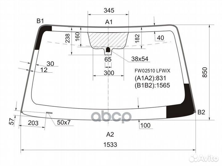 Стекло лобовое (Молдинг) Infiniti QX56 04-10