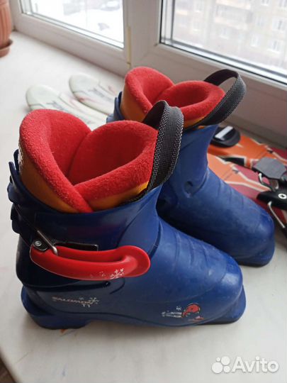 Горные лыжи детские 80 см с ботинками