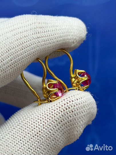 Золотые серьги 750 проба СССР