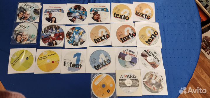 Диски для учебников французский, английский