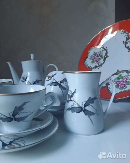 Сервиз Черная Роза ГДР, блюдо СССР