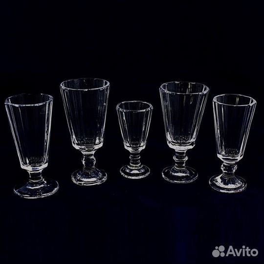 Хрустальные Рюмки граненые, лафитники 50 мл