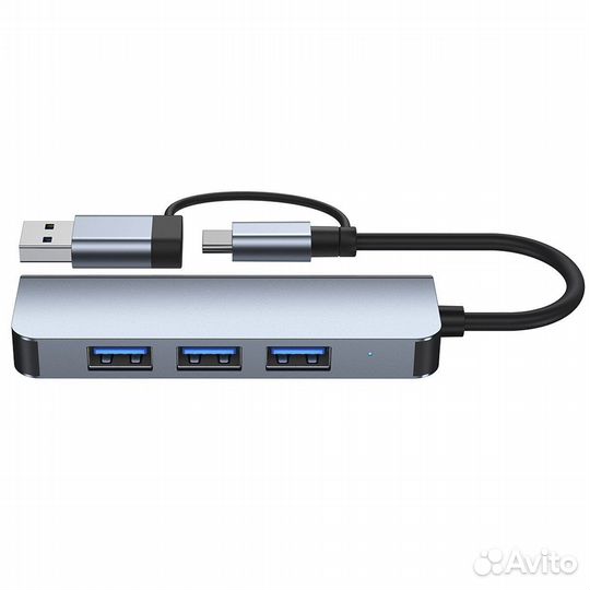 USB HUB разветвитель 4в1 Mivo MH-4011