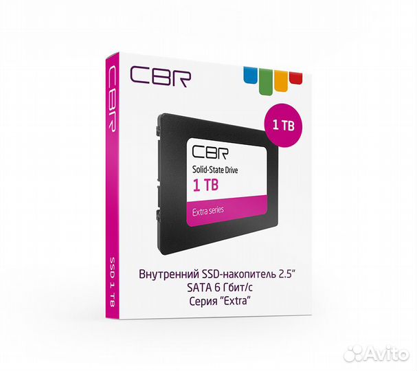 Твердотельный накопитель CBR 1 тб SATA SSD-001TB-2