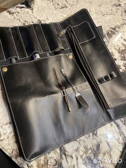 Скрутка для ножей из кожи. chef Бренд