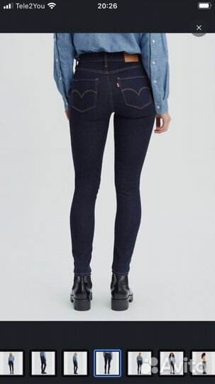 Джинсы Levi's 721 high rise skinny