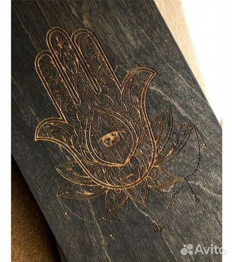 Доска Садху с гвоздями складная Hamsa black 10 мм