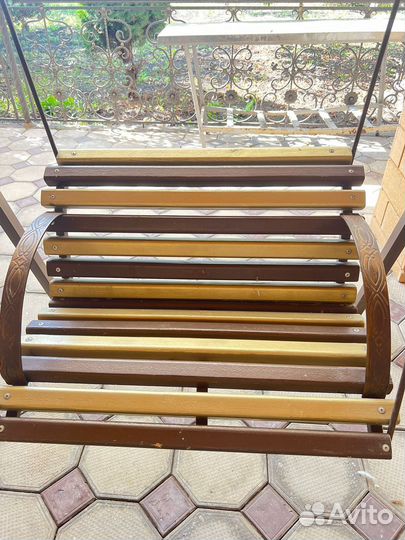 Садовые качели из дерева одноместное