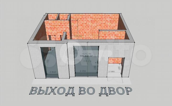 Коммерческое помещение 58,52 м²