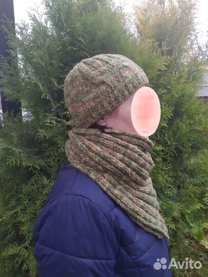 Комплект шапка и шарф женский