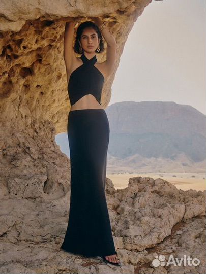 Юбка zarina макси из 100 льна