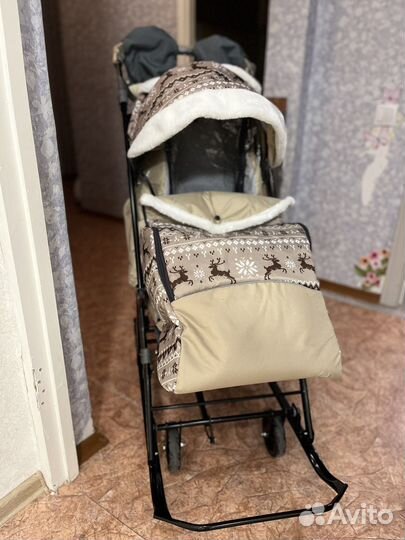 Детские санки коляска