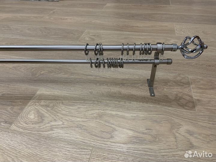 Карниз для штор двухрядный металлический