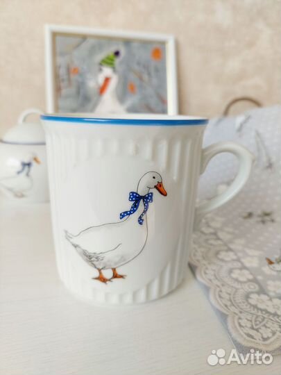 Фарфоровая чашка Гуси Чехия