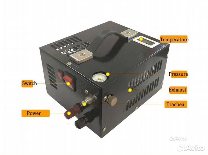 Компрессор для PCP пейнтбола дайвинга 300 бар Azur