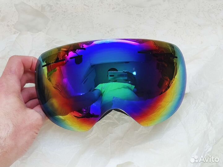 Горнолыжные очки безрамочные Новые + Чехол