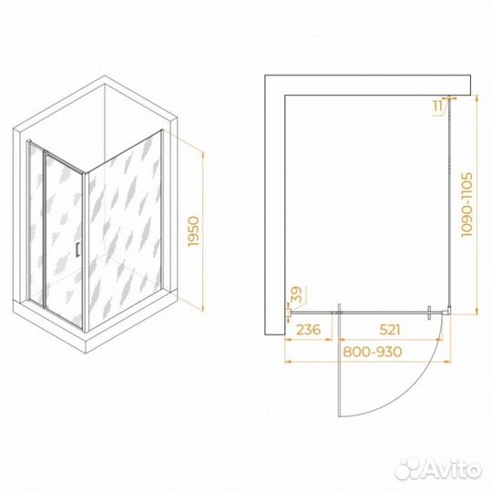 Душевой уголок RGW Passage PA-078 80x110