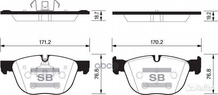 Колодки перед E70/F15 SP2172 Sangsin brake