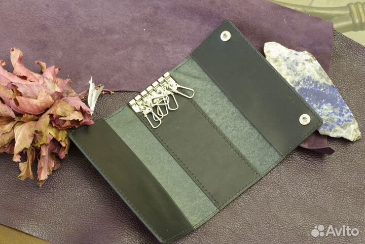 Кожаная ключница, чехол, ручная работа