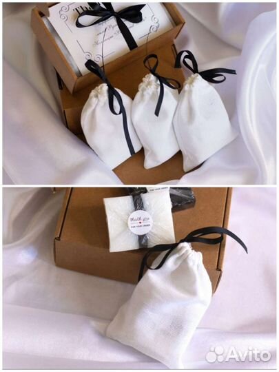 Льняной сатиновый хлопковый бархатный эко мешочек