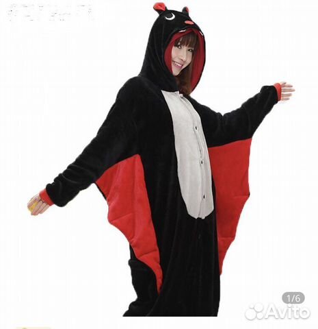 Пижама кигуруми Летучая мышь на рост 145-160