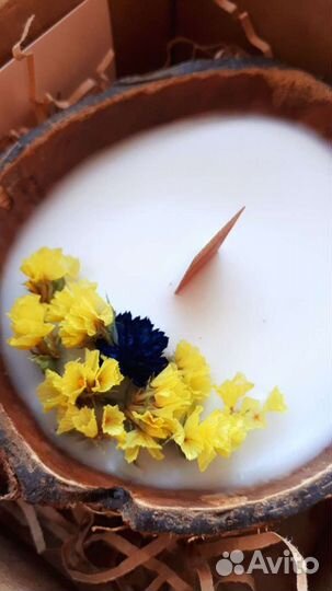 Кокосовые свечи. Свечи. Кокосовый воск. Кокос