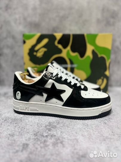 Кроссовки A Bathing Ape Bape Sta Black White