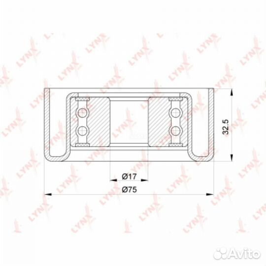 Lynxauto PB-5318 Ролик натяжной приводного ремня
