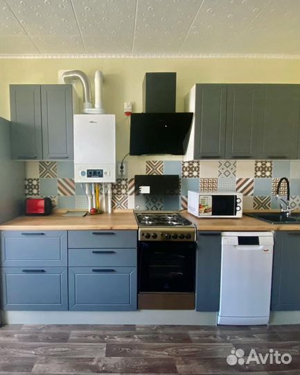 Кухня модульная серая новая