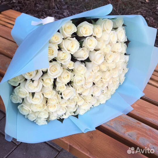 Прекрасные Белые Розы. Свежие Цветы