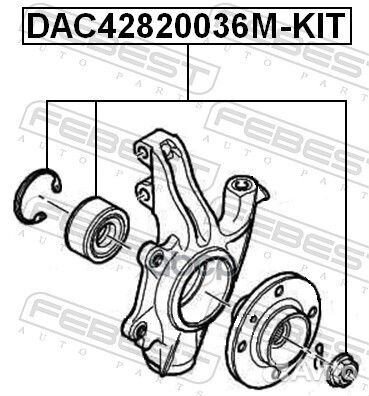 К-кт подшипника ступ. пер. Peugeot 307, Citroen