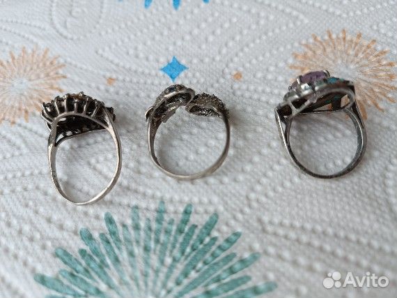Кольца серебро. Три кольца