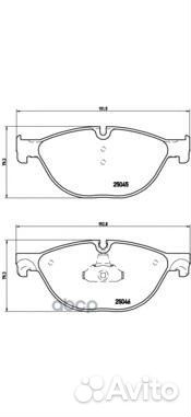 Колодки тормозные дисковые перед P06076 Brembo