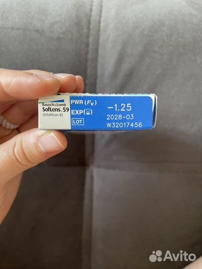 Линзы контактные -1,25