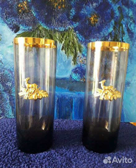 Стаканы 2шт СССР 70е годы с золочеными оленями