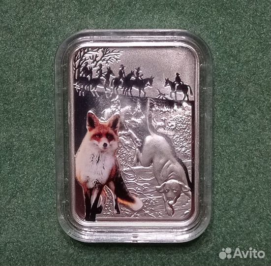Монета Ниуэ Охота на лис Серебро