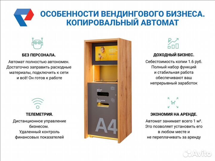 Готовый бизнес Вендинговый копировальный аппарат