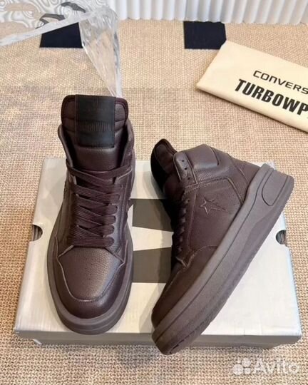 Кеды Rick Owens Turbowpn Brown Sneakers