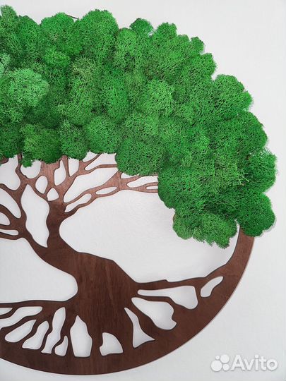 Панно Дерево со стабилизированным мхом 50см