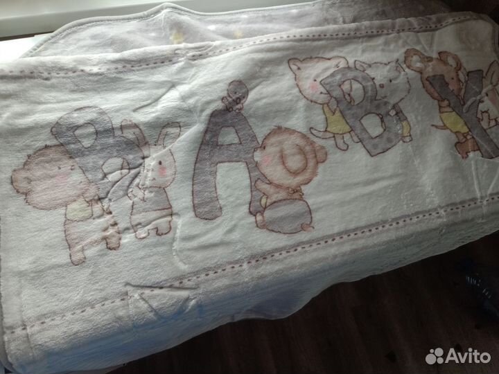 Плед одеяло детское новое 120 на 95см