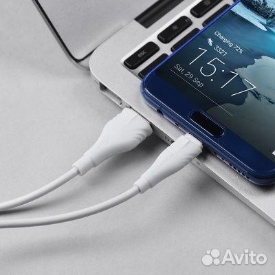 USB кабель borofone BX18 USB - Type-C, 1.6А, 3 м