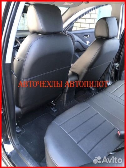 Чехлы Автопилот Hyundai Elantra 5 из экокожи чёрны