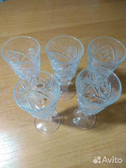 Хрустальные бокалы и рюмки СССР