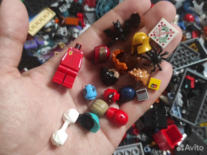 Лего детали, аксессуары, оружие, прически