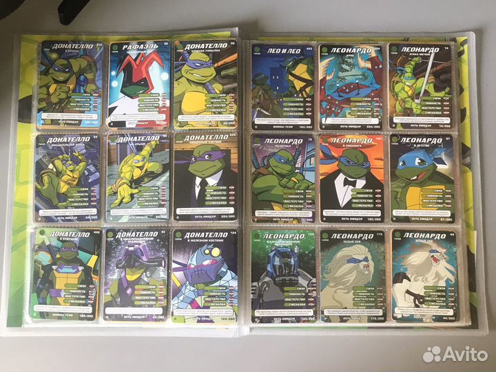 Коллекция карточек черепашки ниндзя