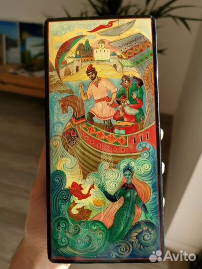 Шкатулка Мстера (Палех) 60-70 годов 